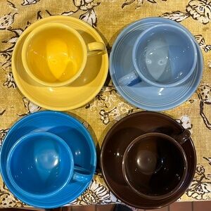 8 pc Fiesta Teacup Set